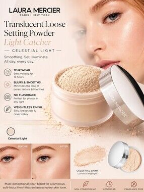 Laura Mercier Translucent Loose Setting Powder Light Catcher - Celestial Light